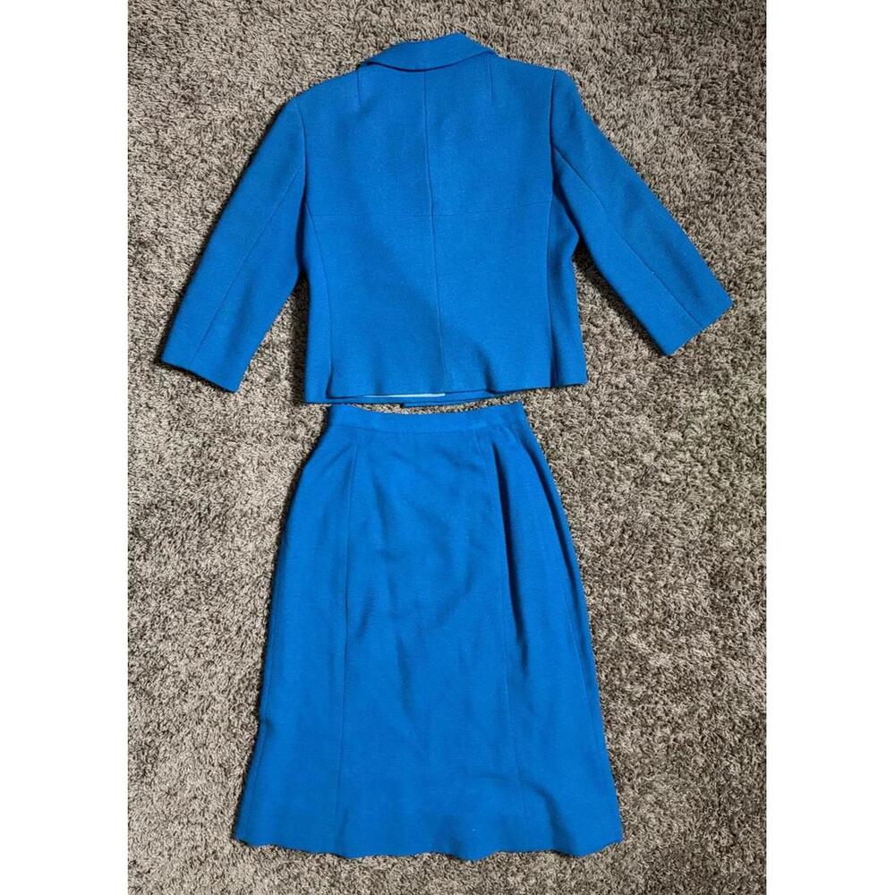 1940's Blue Wool Boucle Skirt Suit from a Vogue Paris Original size S/M - Picture 8 of 10